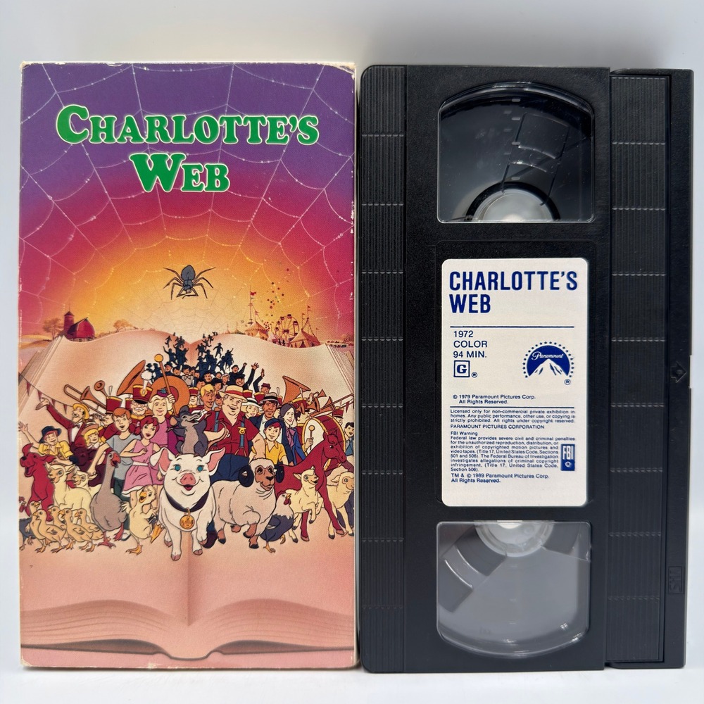 Charlotte's Web VHS 1972 Animated Musical Paramount Pictures Vintage Movie 8099